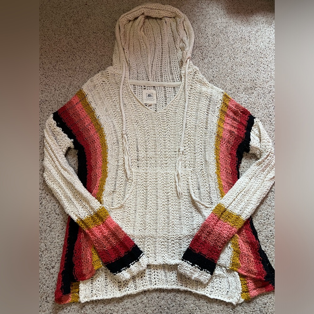 Rip Curl Pullover Knit Hoodie V neck